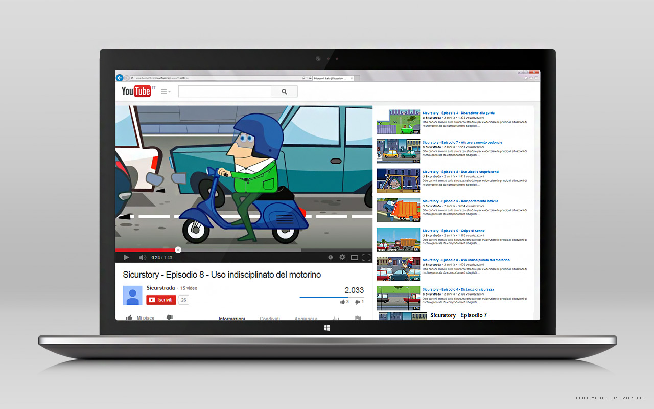 Frame YouTube cartone animato Sicurstory di Michele Rizzardi 12