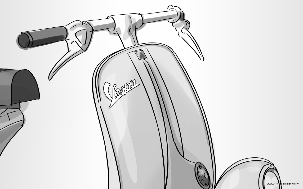 Illustrazioni Vespa Piaggio di Michele Rizzardi 10