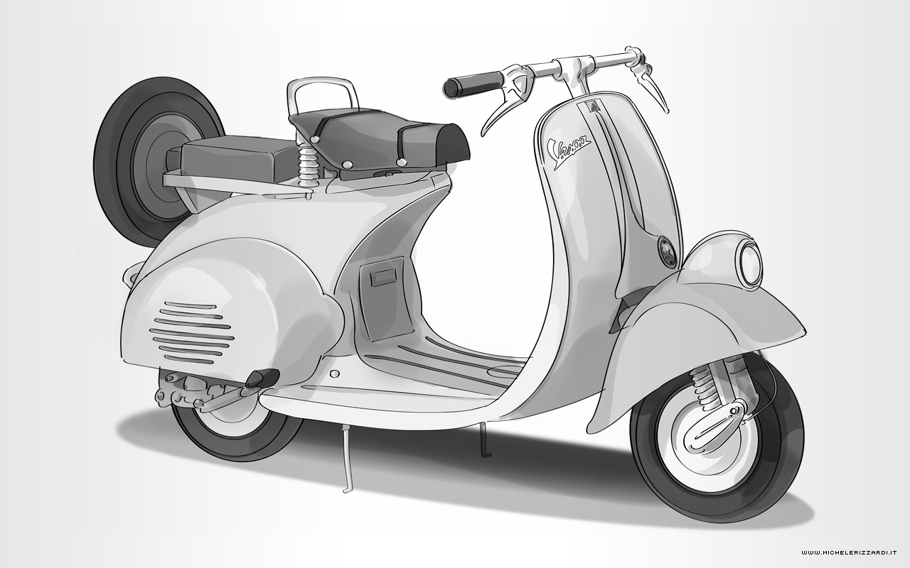 Illustrazioni Vespa Piaggio di Michele Rizzardi 13