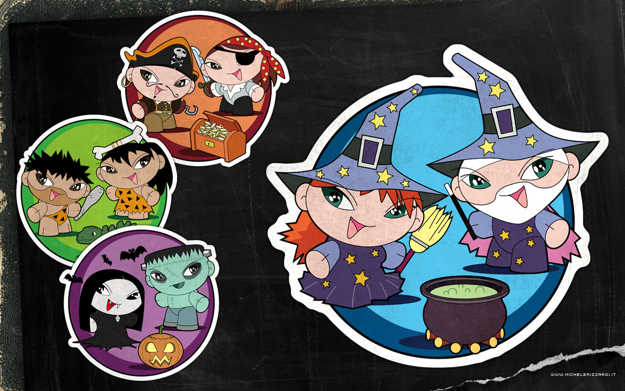 Illustrazioni character stickers illustration di Michele Rizzardi 06