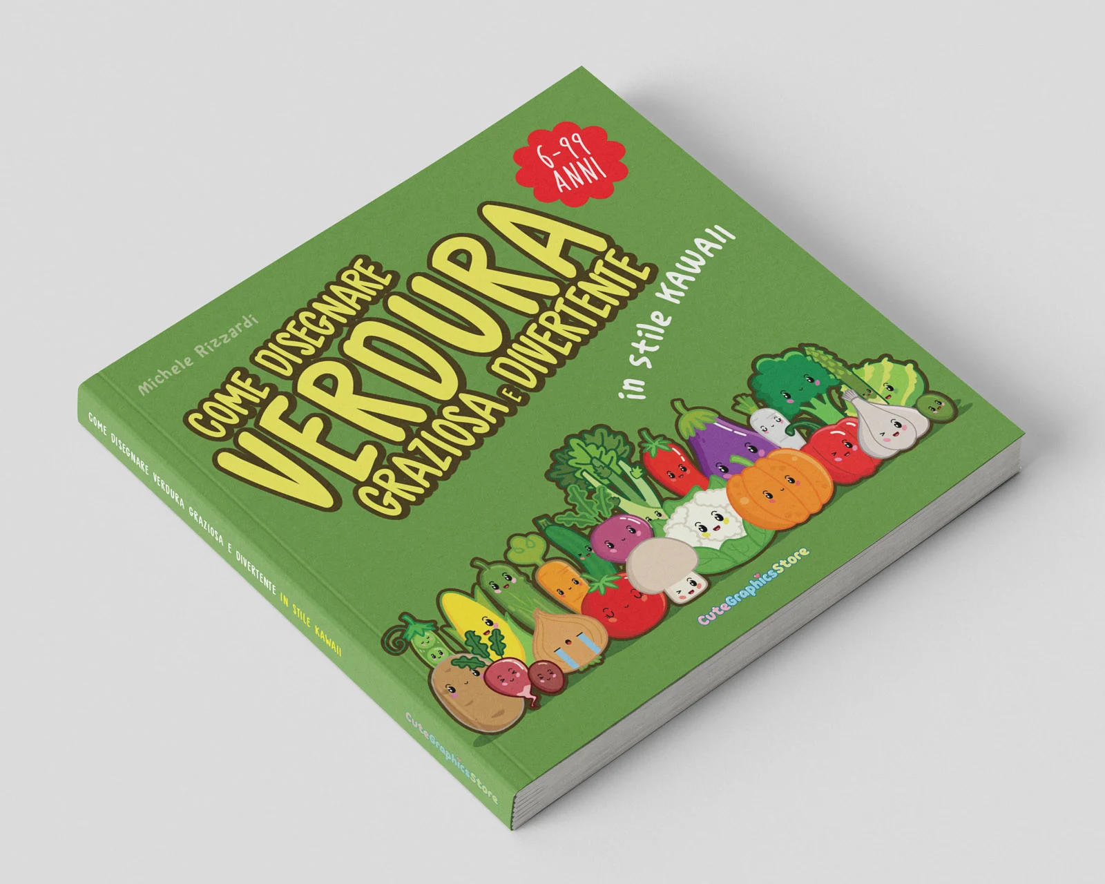 Cover come disegnare verdura graziosa e divertente in stile kawaii