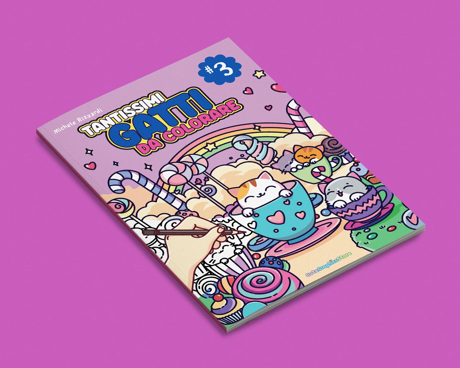 Cover tantissimi gatti da colorare numero 3